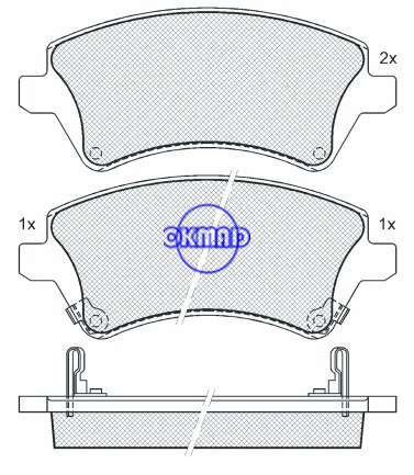 Pastilha de freio TOYOTA COROLLA Wagon Verso Estate Saloon FMSI: D1215-8335 OEM: 04465-02061 WVA: 23766, F1215